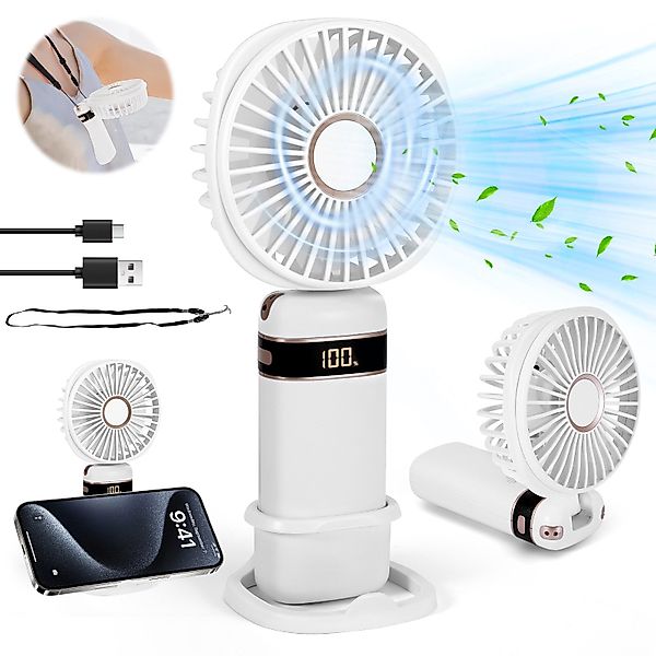 BlingBin Handventilator Tragbarer USB-Handventilator, Faltbarer Mini günstig online kaufen