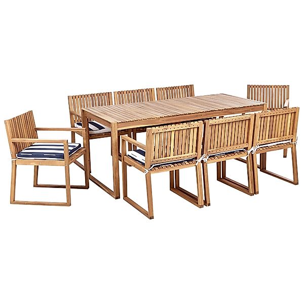 Beliani Gartentisch Set SASSARI II Marineblau günstig online kaufen