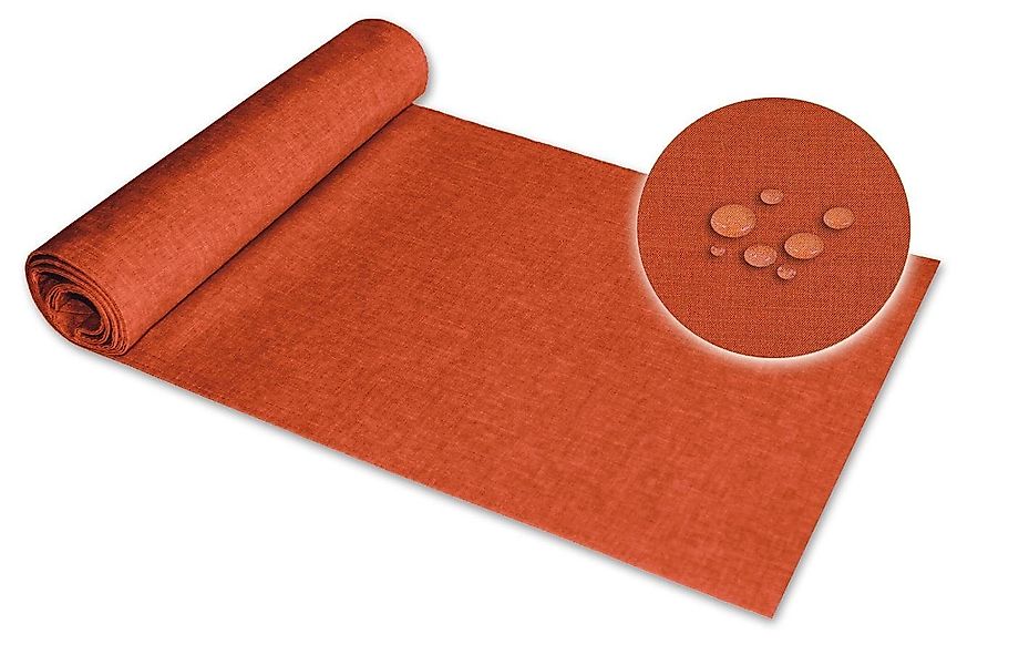 Haus und Deko Tischläufer Tischläufer rechteckig Leinenoptik beschichtet (1 günstig online kaufen