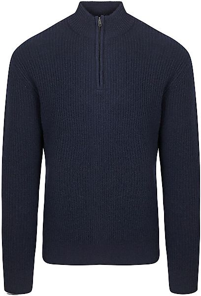 Steppin' Out Half Zip Pullover Lammwolle Navy - Größe 3XL günstig online kaufen