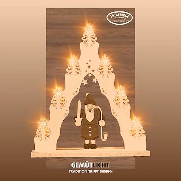 Weigla Schwibbogen »Räuchermann, Lichterspitze aus Holz, NATUR-BRAUN, Made günstig online kaufen