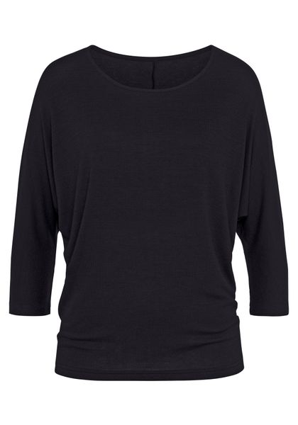 LASCANA 3/4-Arm-Shirt "aus leichter Feinstrickqualität" mit Fledermausärmel günstig online kaufen
