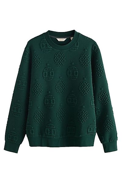 Next Sweater Rundhals-Sweatshirt mit weihnachtlichem Muster (1-tlg) günstig online kaufen