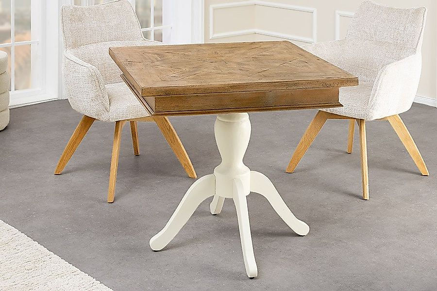 riess-ambiente Bistrotisch HAMPTONS 70cm hellbraun/creme - recycelte Pinie, günstig online kaufen