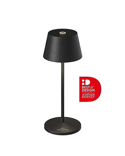 SEOUL MICRO LED Akku-Tischleuchte dimmbar – kabellose Lampe schwarz günstig online kaufen
