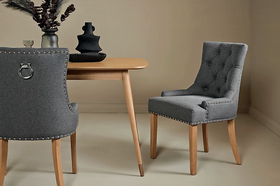 Jahnke Esszimmerstuhl »SAVIK DEVON«, 1 St., Webstoff, Chesterfield-Look & N günstig online kaufen