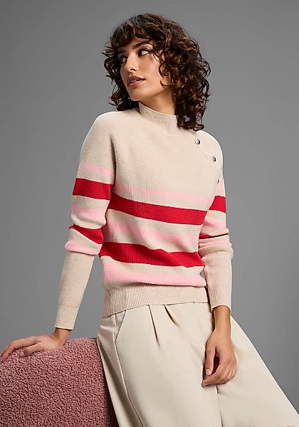 Laura Scott Strickpullover, in trendy Streifendesign mit Zierknöpfen - NEUE günstig online kaufen