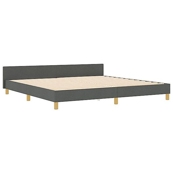 vidaXL Bett Bettgestell Dunkelgrau 200x200 cm Stoff (1-tlg) günstig online kaufen