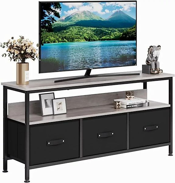 GarveeMore TV-Schrank 55 Zoll, mit Schubladen und Regalen,120x57x30 cm günstig online kaufen