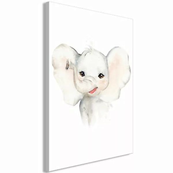 artgeist Wandbild Happy Elephant (1 Part) Vertical mehrfarbig Gr. 40 x 60 günstig online kaufen
