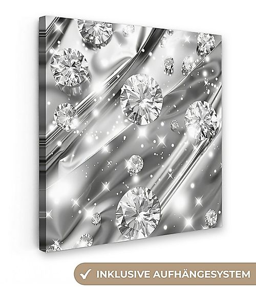 OneMillionCanvasses® Leinwandbild Abstrakt - Diamant - Luxus - Modern - Sil günstig online kaufen