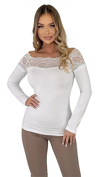 Mississhop Spitzenshirt Spitzenshirt Spitze Spitzen T-Shirt Bluse Shirt M.7 günstig online kaufen