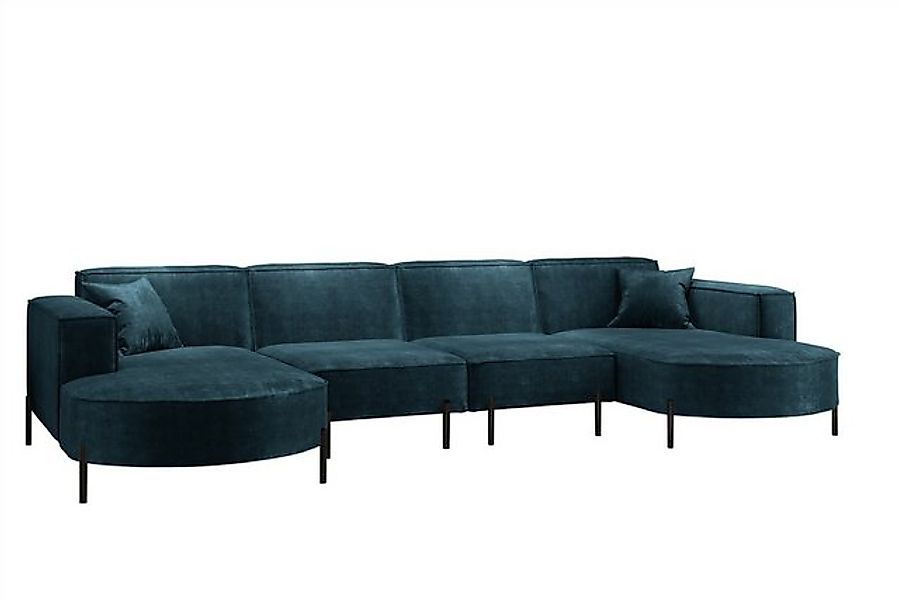 Fun Möbel Wohnlandschaft Sofa U-Form VALENCIA XL in Stoff, Für Saugroboter günstig online kaufen