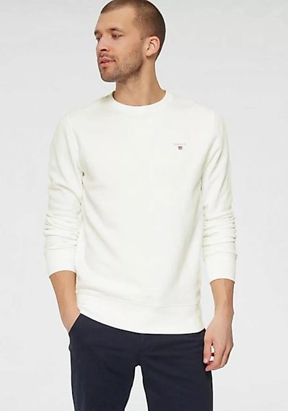 Gant Sweatshirt "ORIGINAL C-NECK SWEAT", mit Rippbündchen an Saum und Ärmel günstig online kaufen