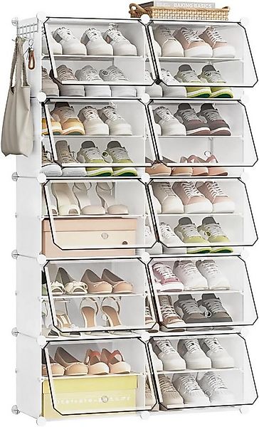 EUGAD Schuhbox (20 St), Schuhorganizer Schuhregal Kunststoff, mit Haken günstig online kaufen