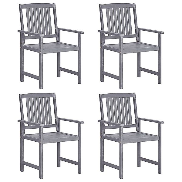 vidaXL Gartenstuhl Gartenstühle 4 Stk. Massivholz günstig online kaufen