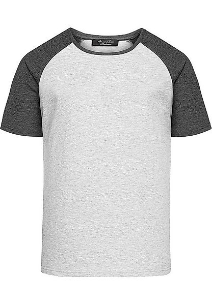 Amaci&Sons T-Shirt KENNER T-Shirt Herren Basic Raglan Shirt mit Rundhalsaus günstig online kaufen