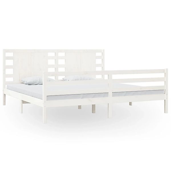 Vidaxl Massivholzbett Weiß Kiefer 200x200 Cm günstig online kaufen