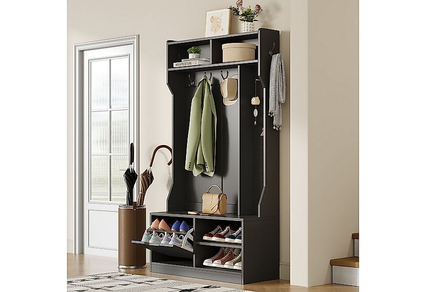 MODFU Garderoben-Set für Ihren Eingangsbereich, (Garderobenset mit Sitzbank günstig online kaufen