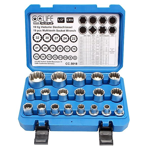 CCLIFE Steckschlüssel Vielzahn Torx Steckschlüssel 1/2 günstig online kaufen