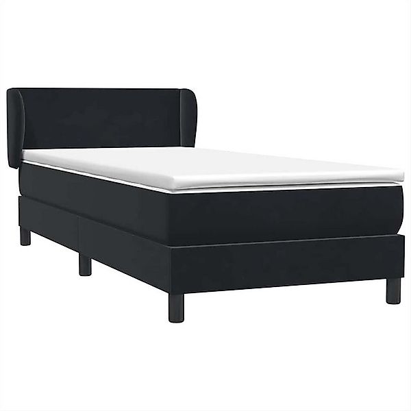 vidaXL Bett Boxspringbett mit Matratze Schwarz 100x210 cm Samt günstig online kaufen