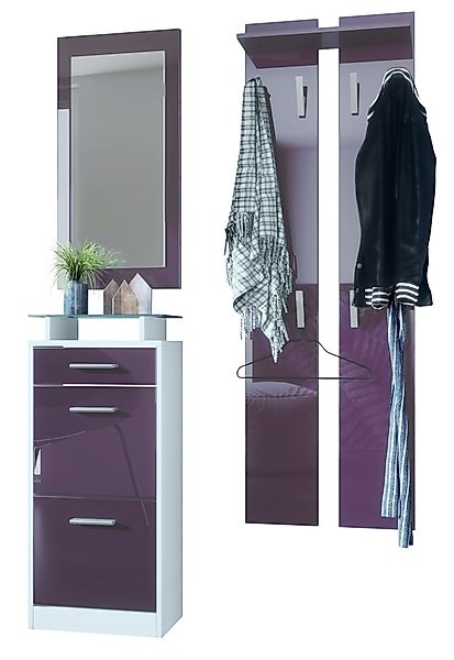Vladon Garderoben-Set Loret V2, (Garderobe Set günstig online kaufen