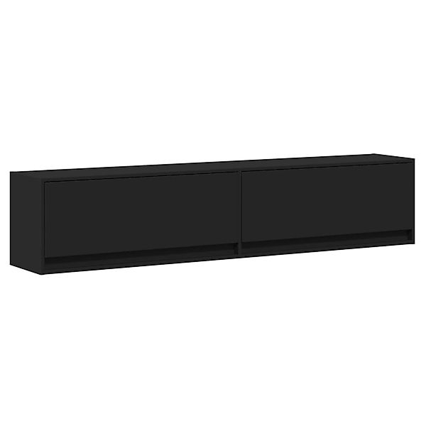 vidaXL TV-Wandschrank mit LED Schwarz 180x31x38 cm 3307948 günstig online kaufen