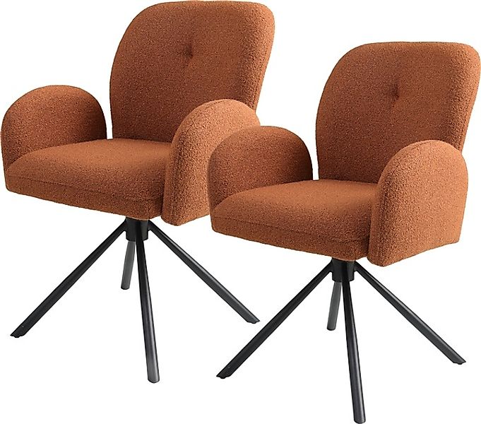 TOM TAILOR HOME Armlehnstuhl »PEBBLE ARMCHAIR« (Set) 2 Stk. Webstoff Bouclé günstig online kaufen