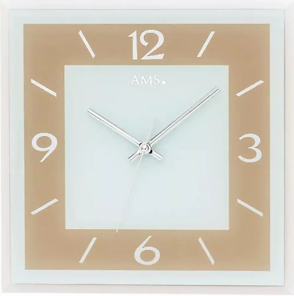 AMS Wanduhr »W9574«, Quarzuhr,Glas,Wohnzimmer,Esszimmer,Küche,Arbeitszimmer günstig online kaufen
