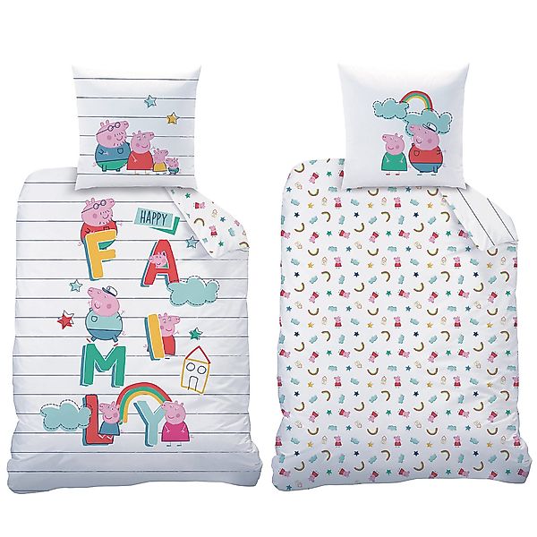 BERONAGE Kinderbettwäsche Peppa Wutz Family Bettwäsche günstig online kaufen