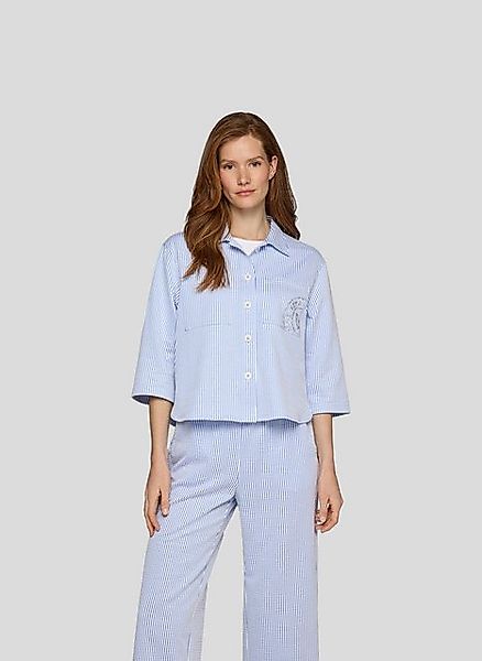 Rabe Klassische Bluse Rabe Gestreifte Bluse mit 3/4-Arm und dekorativer Sti günstig online kaufen