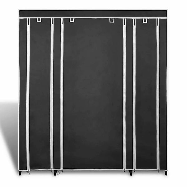 Stoffschrank Mit Fächern Kleiderstangen 45ã150ã176 Cm Schwarz günstig online kaufen