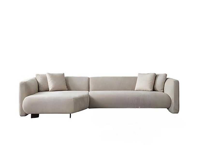 JVmoebel Ecksofa Beiges L-Form Stoffsofa Designer Wohnzimmer Polster Couche günstig online kaufen