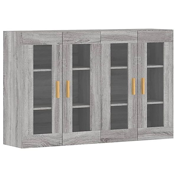 vidaXL Sideboard Wandschränke 2 Stk. Grau günstig online kaufen
