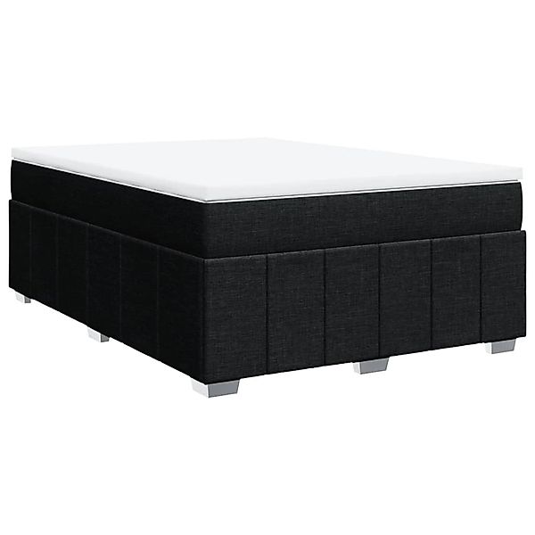 vidaXL Boxspringbett mit Matratze Schwarz 160x200 cm Stoff 3285486 günstig online kaufen