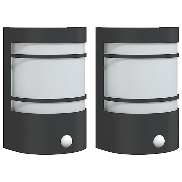 vidaXL Außen-Wandleuchte Außenwandleuchten mit Bewegungsmelder 2 günstig online kaufen