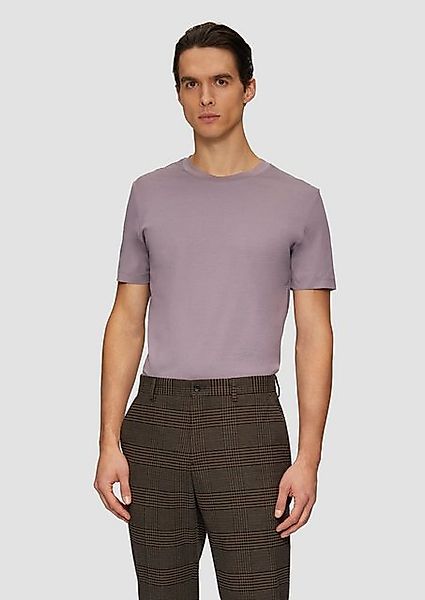 s.Oliver BLACK LABEL Kurzarmshirt Jerseyshirt im Slim Fit aus merzerisierte günstig online kaufen