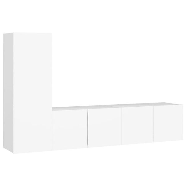 vidaXL 3-Tlg TV-Schrank-Set Weiß Holzwerkstoff 3078673 günstig online kaufen
