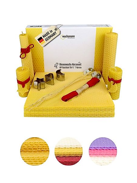 Wachsmann Bienenprodukte Bienenwachskerze selber machen (Kerzenset, Bienenw günstig online kaufen