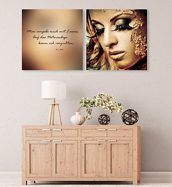 queence Leinwandbild »Reichtum«, Foto-Menschen-Kunst-Modern-Spa-Spa Bilder- günstig online kaufen