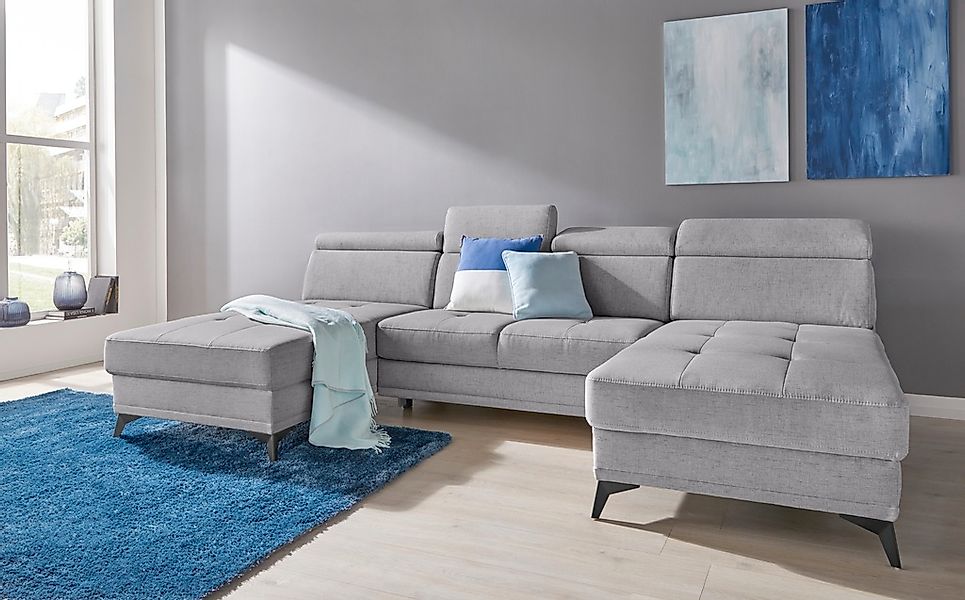 Home affaire "Cardiz U-Form" inkl.Kopfteilverstellung und Federkern wahlwei günstig online kaufen