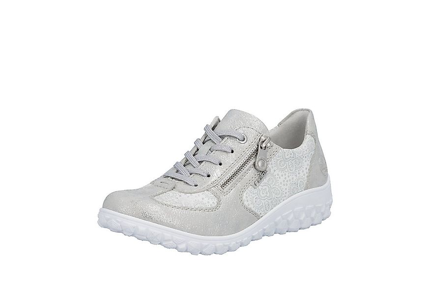 Rieker Sneaker Halbschuh, Schnürschuh, Freizeitsneaker mit floralem Muster günstig online kaufen