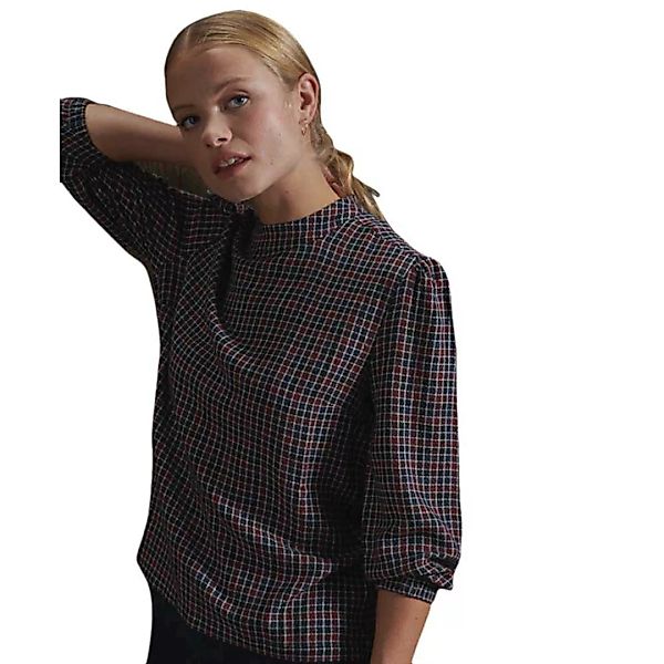 Superdry Kimmy Langarm-t-shirt XS Red Navy Check günstig online kaufen