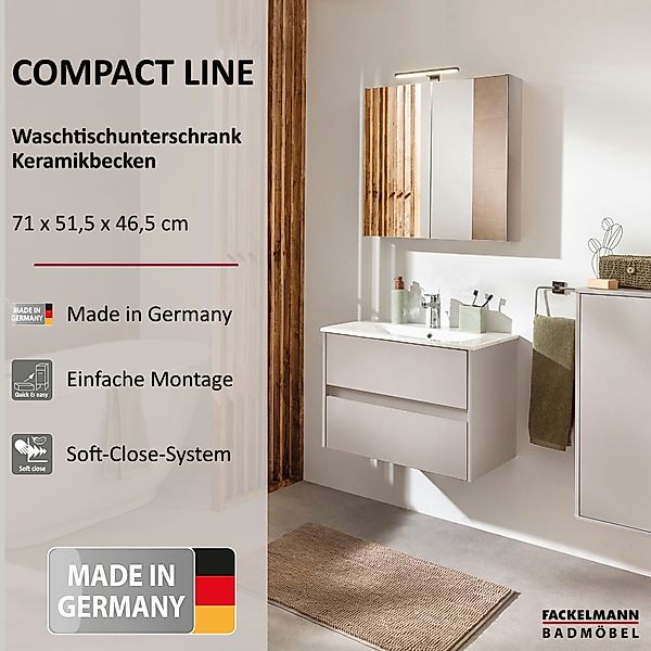 FACKELMANN Badmöbel-Set COMPACT LINE Waschbecken mit günstig online kaufen
