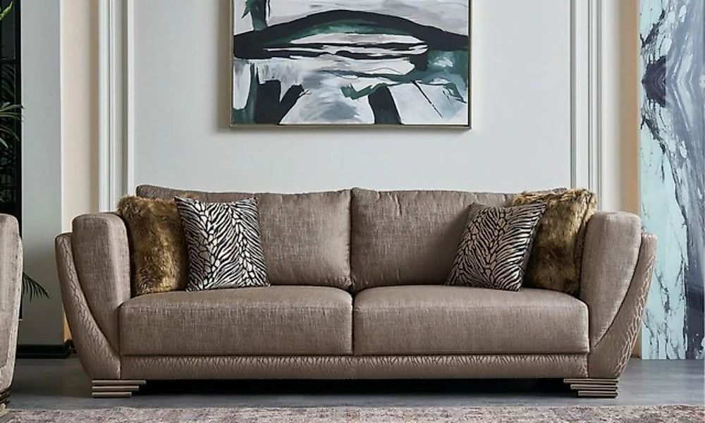 JVmoebel 3-Sitzer Luxus Dreisitzer Couch Sofa 3 Sitzer Braun Polstersofa, 1 günstig online kaufen