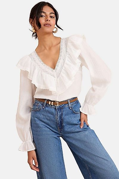 Friends Like These Langarmbluse Friends Like These Bluse mit Rüschenbesatz günstig online kaufen