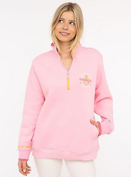 Zwillingsherz Troyer "Strandglück" mit Stehkragen, Ankerstickerei, Eingriff günstig online kaufen