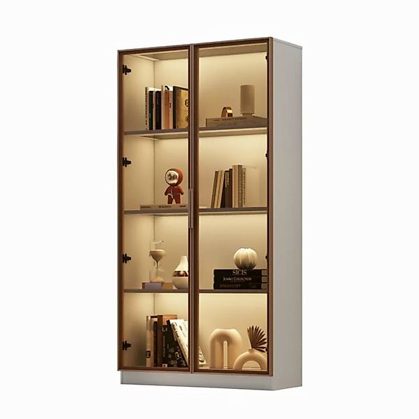 BlingBin Vitrine Standvitrinen, Wohnzimmer-Highboards, Sideboards (1er Set, günstig online kaufen