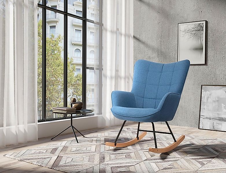 byLIVING Schaukelstuhl "Richie", 1 St., moderne Metallbeine mit Holzkufe, i günstig online kaufen