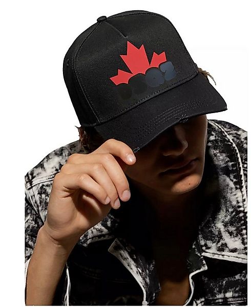 Dsquared2 Baseball Cap Baseball Kappe Black Maple Leaf DSQ2 Logo Verstellba günstig online kaufen